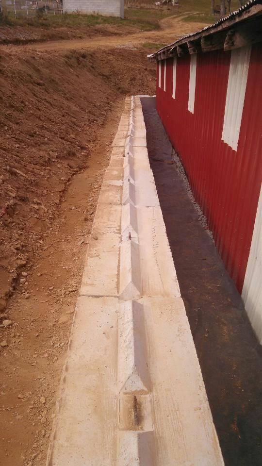 A recent retaining walls job in the  area